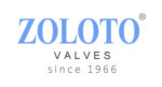 a blue and grey logo for valves zoloto